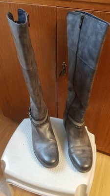 Stiefel Gr.39  Von MARCO TOZZI   Grau Kniehoch  wenig getragen