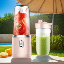 Portable Electric Juicer double Cup Fruit Ble...