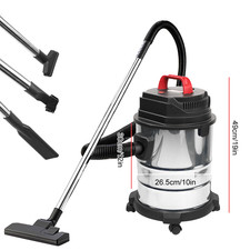 1600W Vacuum Cleaner Wet and Dry Bagless 20L Cylinder Powerful Compact Cleaning