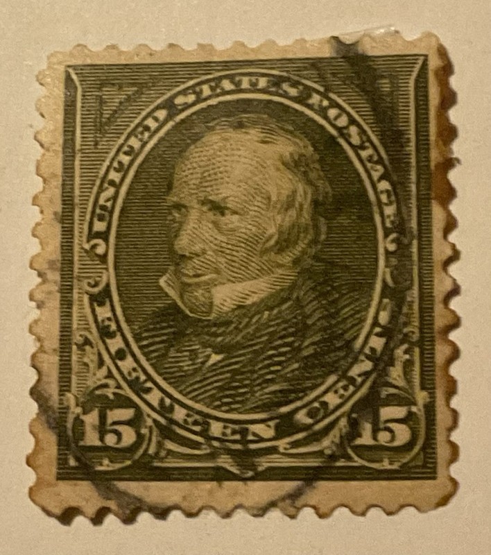 Sc #284 15 Cent Clay Bureau 1894-95 USED,FAULTS