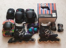 K2 Inliner Gr. 36 Kinder + Schutzausr&uuml;stung + Skaterhelm (neu) &ndash; Komplettset