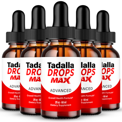 #ad 5 Pack Tadalla Drops Max for Men Advanced Formula for Male Health Support $59.95