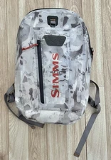 Simms Dry Creek Z Backpack Waterproof Submersible T-Zip Pack Cloud Veil Camo 35L