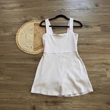 PINK VICTORIA'S SECRET Ribbed Square Neck Active Dress With Built-in Shorts