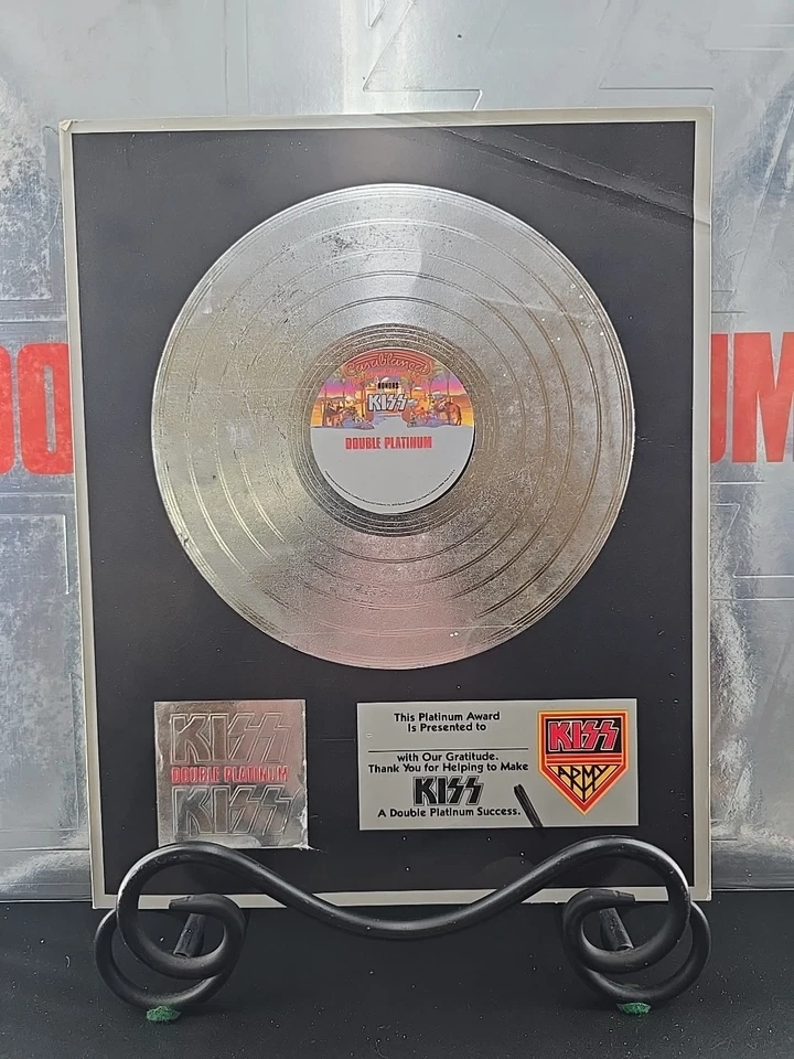 KISS DOUBLE PLATINUM OG 1ST Santa Maria Press 2LP NBLP 7100-2 VG+/VG+ - Image 3 of 4