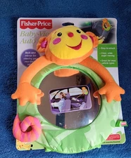 Fisher Price Travel Care Safe View Mommy Mirror Baby Monkey NEW 2006 NOC 50264