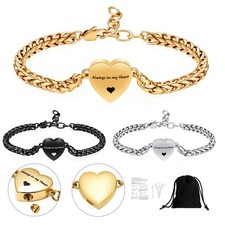 Elegant Always In My Heart Urn Pendant Chain Link Urns Bracelet Memorial Jewelry
