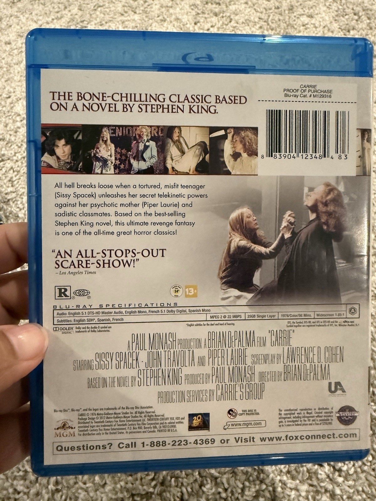 Carrie Blu-ray Sissy Spacek