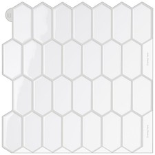 Peel and Stick Backsplash   Wall Tile for Kitchen Backsplash 12x12 Hexagonal Sel