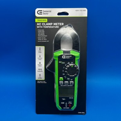 Commercial Electric 1012 066 023 CMM-2055T True RMS Clamp Meter AC/DC 600V