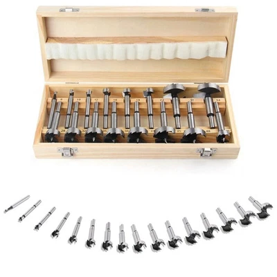 VERSERY 16 Forstnerbohrer 6mm-54mm im Holzkasten NEU Forstnerbohrer Set Satz Holzbohrer
