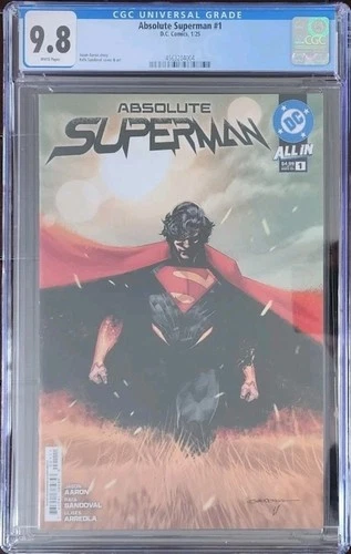 🔥 Absolute Superman #1 CGC 9.8 Graded Cover A 1st First Printing Jason Aaron 🔥