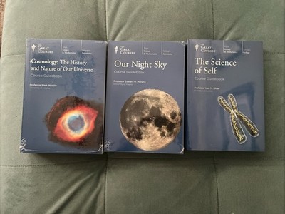 3 The Great Courses: Our Night Sky Cosmology & Science Of Self  DVDs + Books New