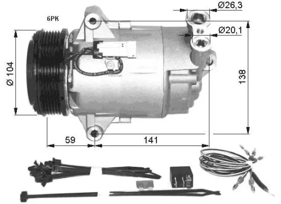 Für NRF NRF 32427 Compressor, air conditioning 32427 Air-conditioning compress - Bild 2