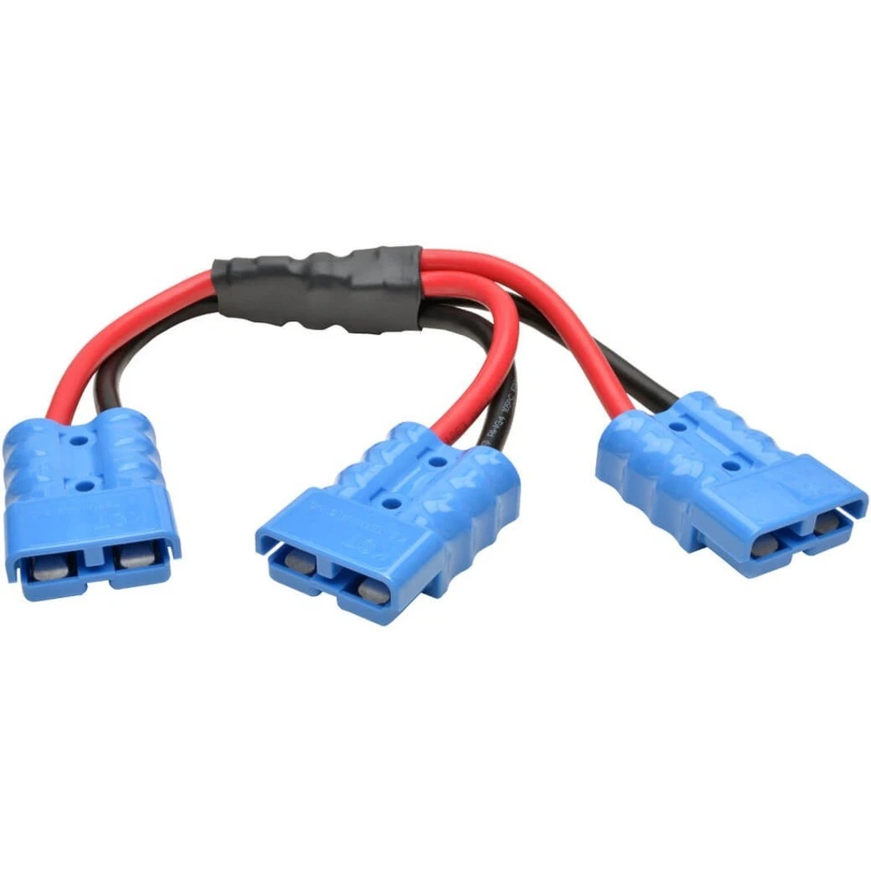 Tripp Lite 1ft Y Splitter Cable for select BatteryPacks 175A DC Connectors Blue - Image 2 of 3