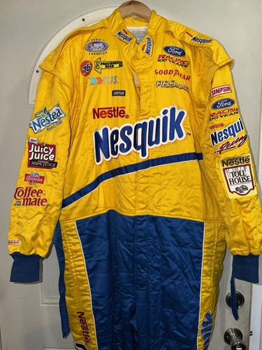 Combinaison de pompier vintage Nesquik NASCAR Racing uniforme Simpson - Photo 2/7