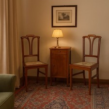 Chaises Art Nouveau Anciennes Tissu Rembourrage XXe Siècle Originales