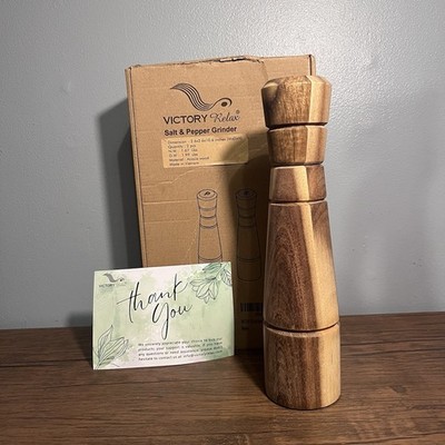 Victory Relax Acacia Wood Salt Grinder  Premium Quality & Long-Lasting Durabilit