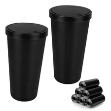  Car Trash Can Packs Mini Trash Cup Vehicle Dustbin with 90 Additional Trash 2