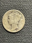 1925 Mercury Dime Circulated Silver 10c Coin Collectible