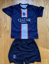 Youth Qatar Airways Mbappe 7 Jersey And Shorts Paris St Germain Size 12