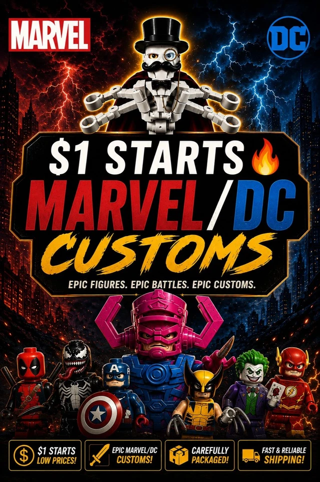 $1 Starts Custom Marvel/DC 🔥 Heroes, Villains & More