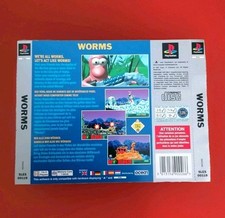 Worms Video Game Rear Inlay only for Sony PlayStation 1 (PS1) Good condition