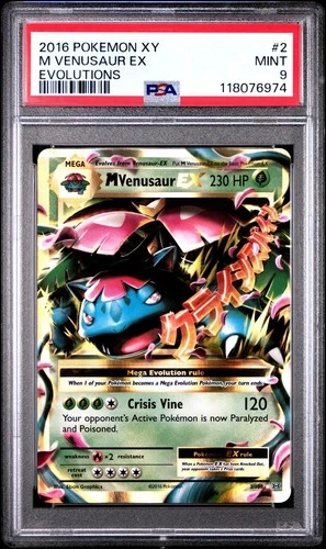 2016 Pokemon XY Evolutions Mega M Venusaur EX #2 PSA 9 MINT
