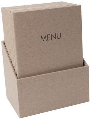 sigel Speisekarten-Mappe MENU DIN A4 beige 10er Box