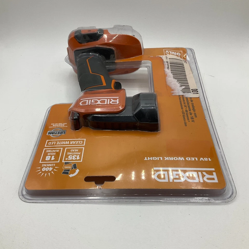 Ridgid 18V LED Work Light 400 Lumens 18 Hr Runtime 135° Pivoting Head R8695 NEW - Image 4 of 4