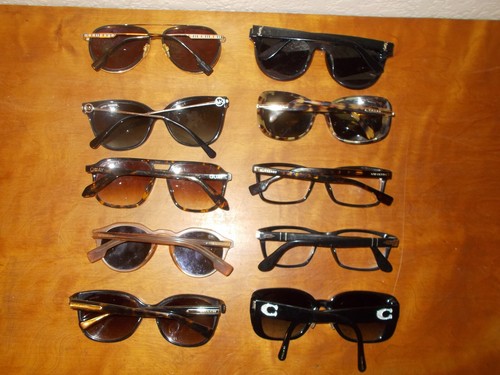 Designer Sunglasses Mixed Lot of 10 Authentic Damaged Sunglasses