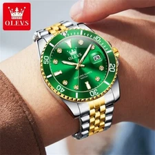 OLEVS Stainless Steel Luminous Waterproof Classic Fashion Quartz Watch for Man