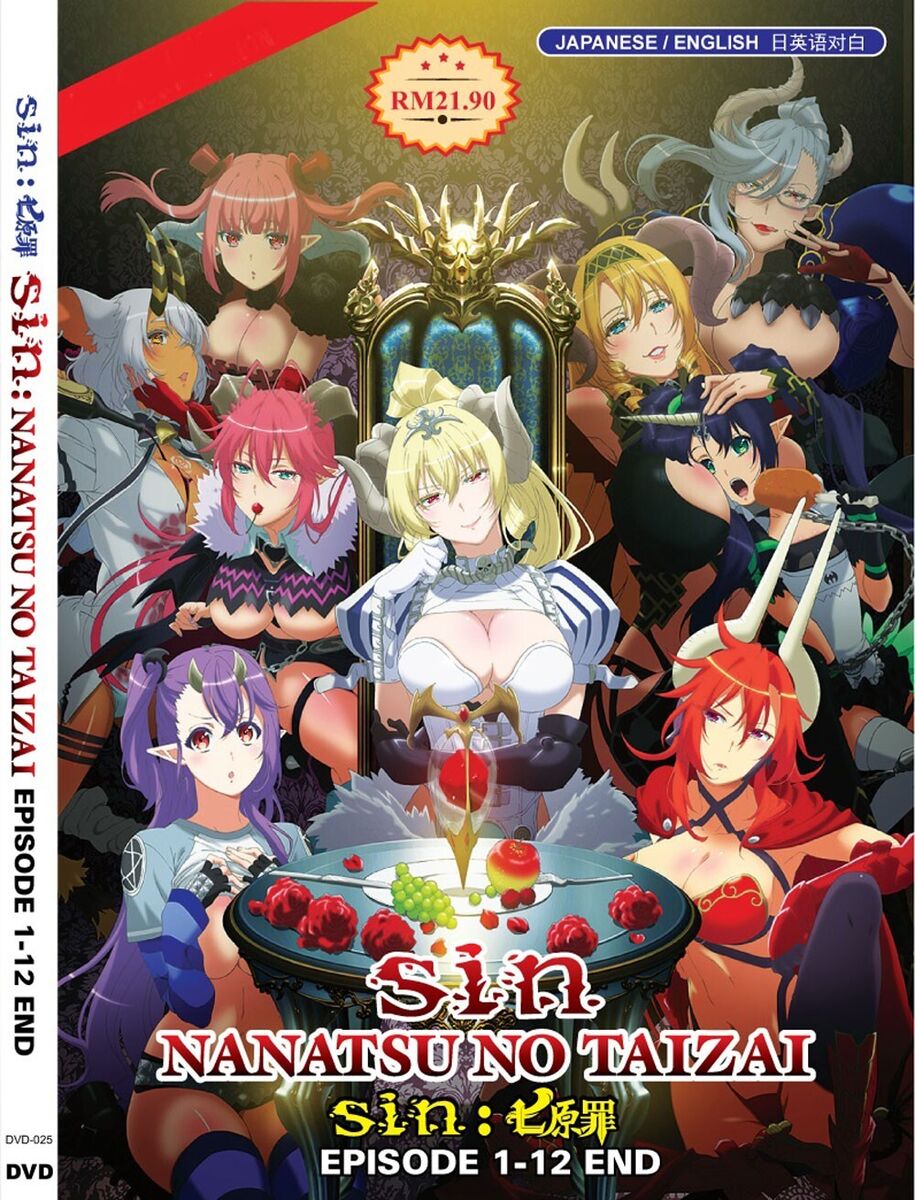 DVD Anime Sin: Nanatsu no Taizai Complete Series (1-12 End) Uncensored  English