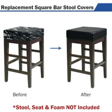 Copri sgabello bar SQUARE BACKLESS ricambio STAPLE ON pelle vinile - cucina, pub