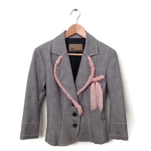 John Galliano Vintage Fall 1997 Grey Wool Schoolgirl Skirt
