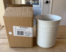 Le Creuset Stoneware 1 Liter 33 oz Utensil Crock Holder White NEW
