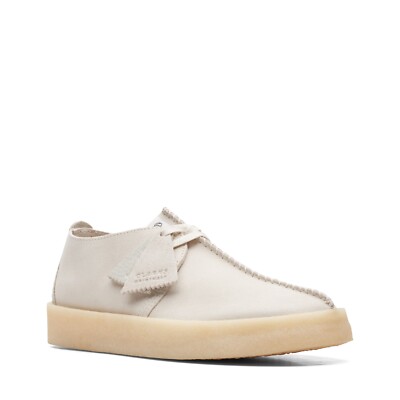 Clarks Men's Desert Trek Cup White Suede 26165824 | eBay