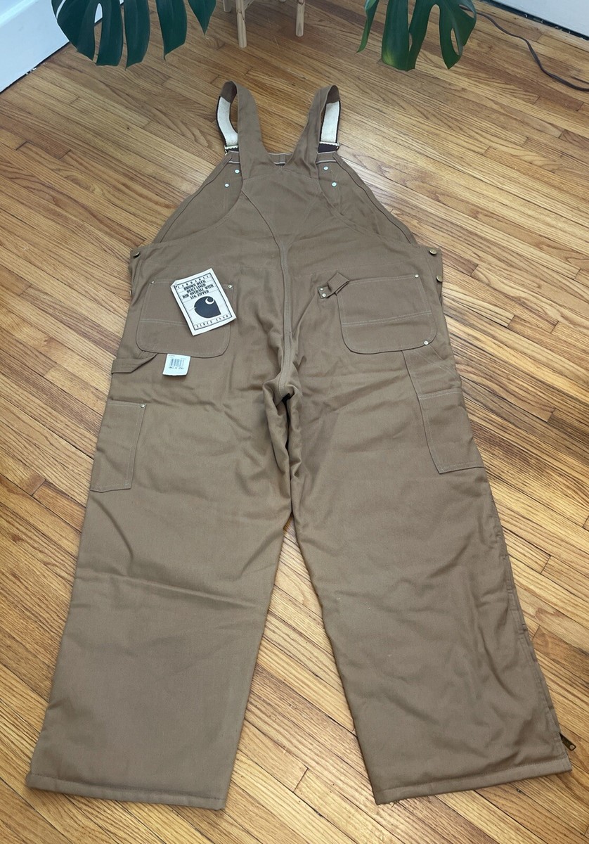 Vintage 80s 46x28 Carhartt Brown Double Knee Quilt Lined Vintage 80s 46x28 Carhartt Brown Double Knee Quilt Lined