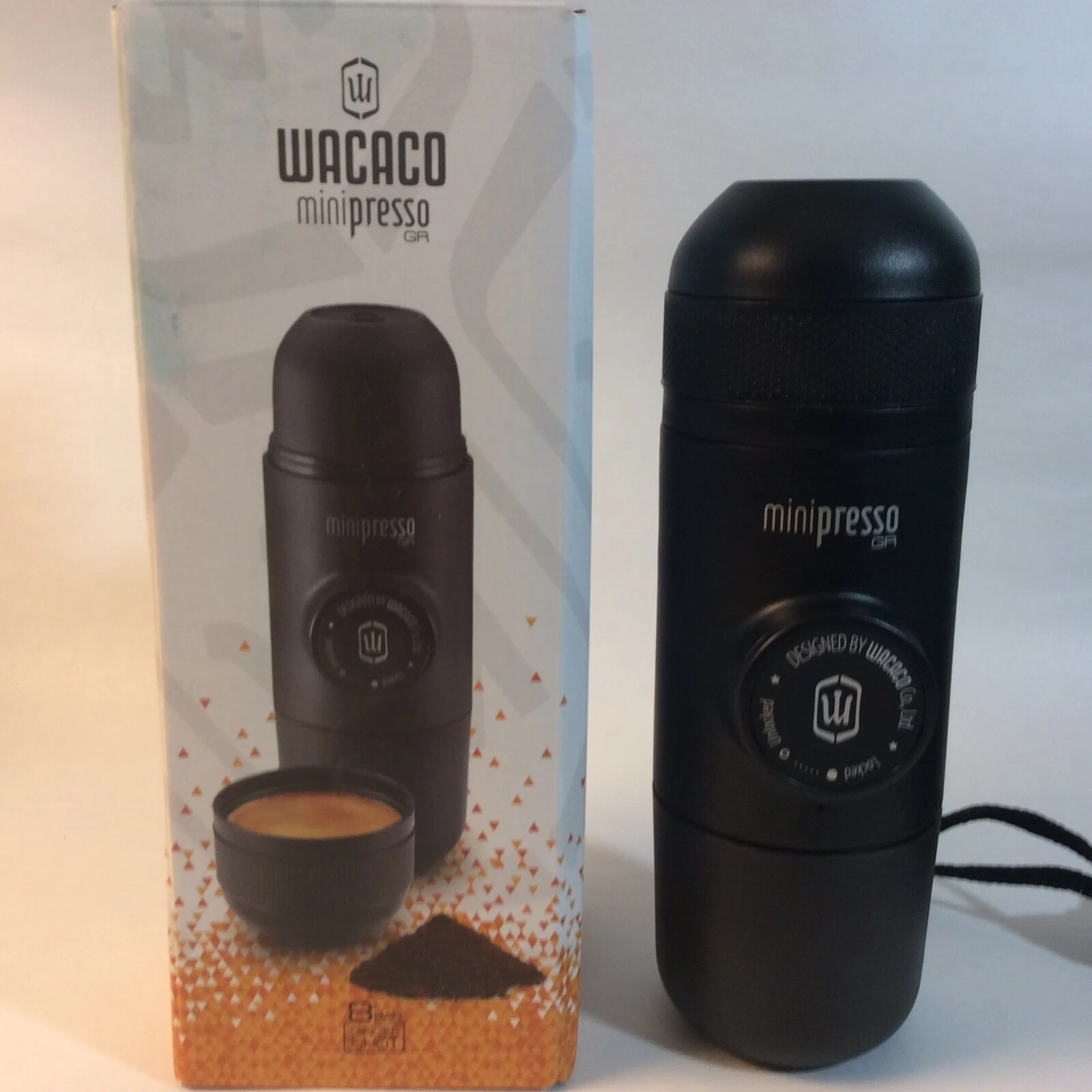 Mini Espresso Machine, On the Go, HAND POWERED, by "Wacaco", NOB, w/Instr & Bag