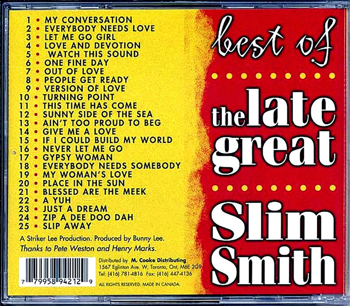 洋楽 late great slim smith CD Slim Smith - Best Of The Late Great Slim Smith | eBay