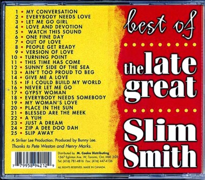 CD Slim Smith - Best Of The Late Great Slim Smith | eBay