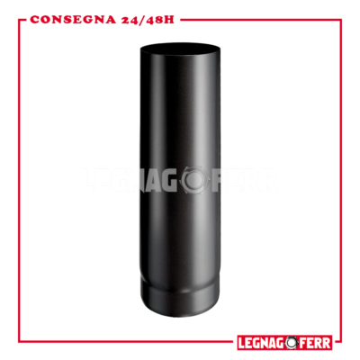 Tubo Fumo Con Valvola 30 Cm Per Stufa A Legna – Diametro 160 Mm, Acciaio Spessore 20/10, Colore Nero Antracite
