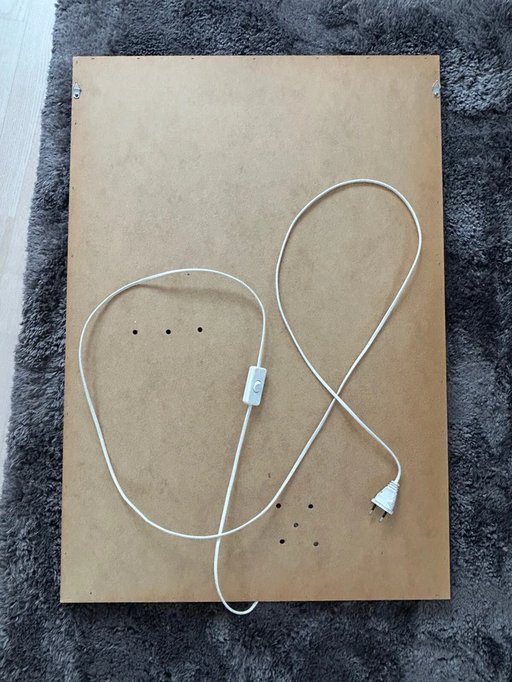 Wandbild Eiffelturm mit kleinen LED-Lichtern (60cm x 87,5cm x 3,5 cm) - Bild 3 von 3