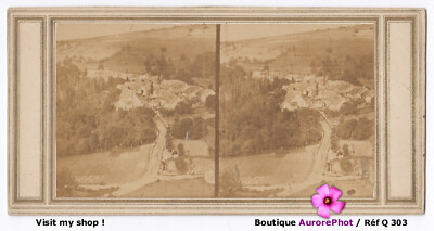 STÉRÉO, BÈZE, CÔTE-D'OR, VUE PANORAMIQUE SUR LA COMMUNE DE BÈZE, 1865 -Q303