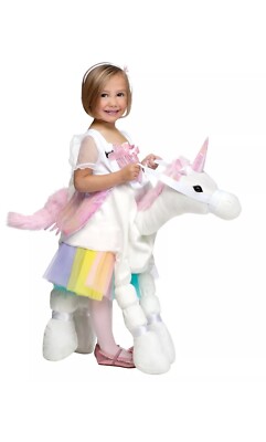 Toddler Fuzzy Ride-A-Unicorn Animal Costume Size 4-6