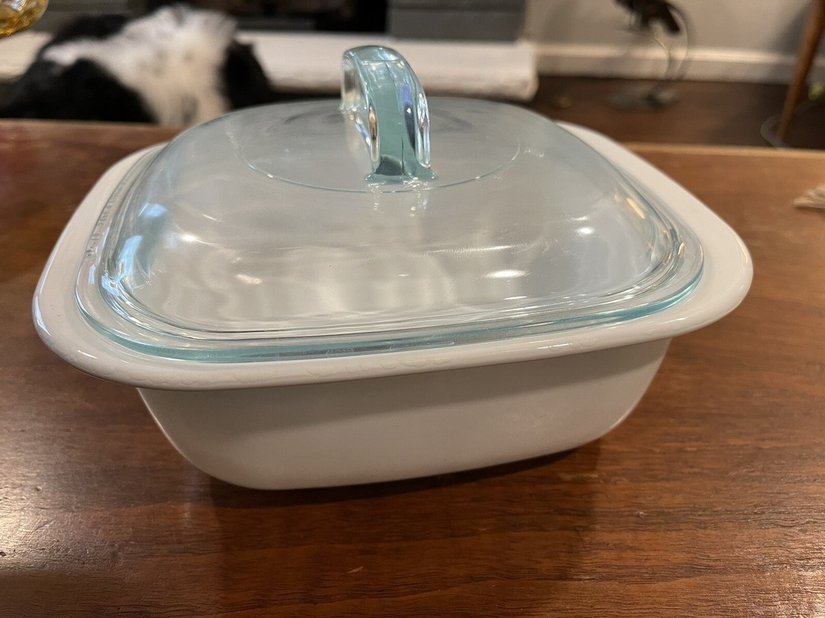 Corning Ware White Simply Lite 1.5 QT 1.4 L USA Glass