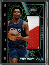 2023-24 Panini Obsidian Eclipse Materials Green #11 Kobe Brown Jersey /25 