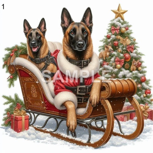 Belgischer Malinois Acryl runder Weihnachtsschmuck (1 Auswahl)