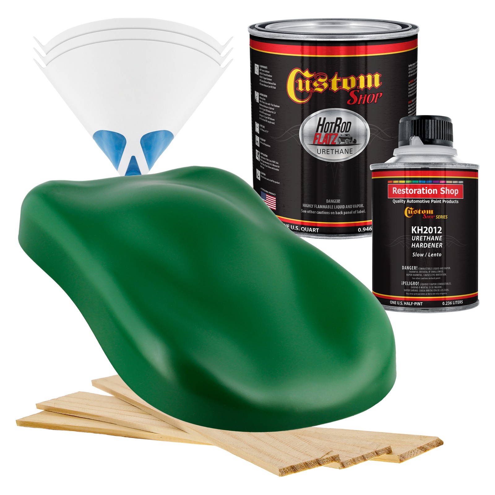 Hot Rod Flatz Emerald Green Quart Urethane Auto Paint Kit  
