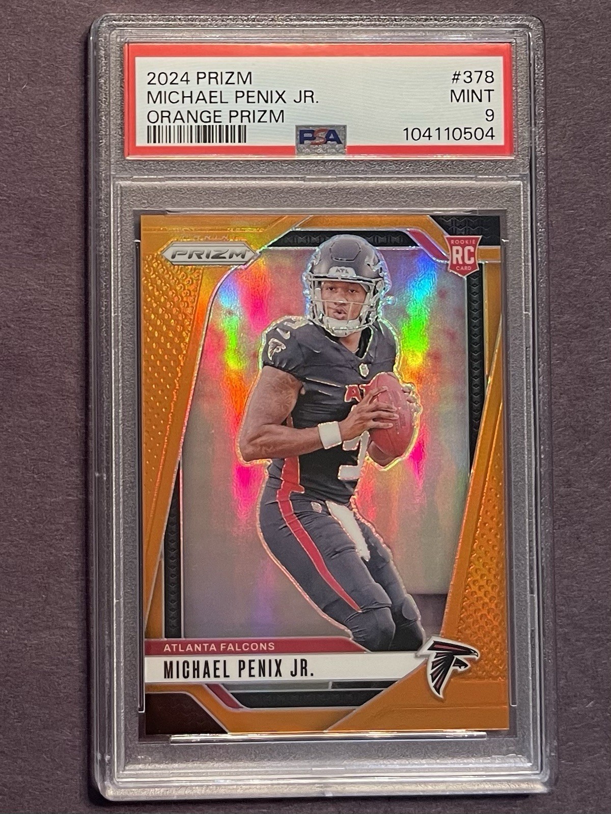 2024 Panini Prizm - Rookies Michael Penix Jr. #378 Orange Prizm /249 (RC)